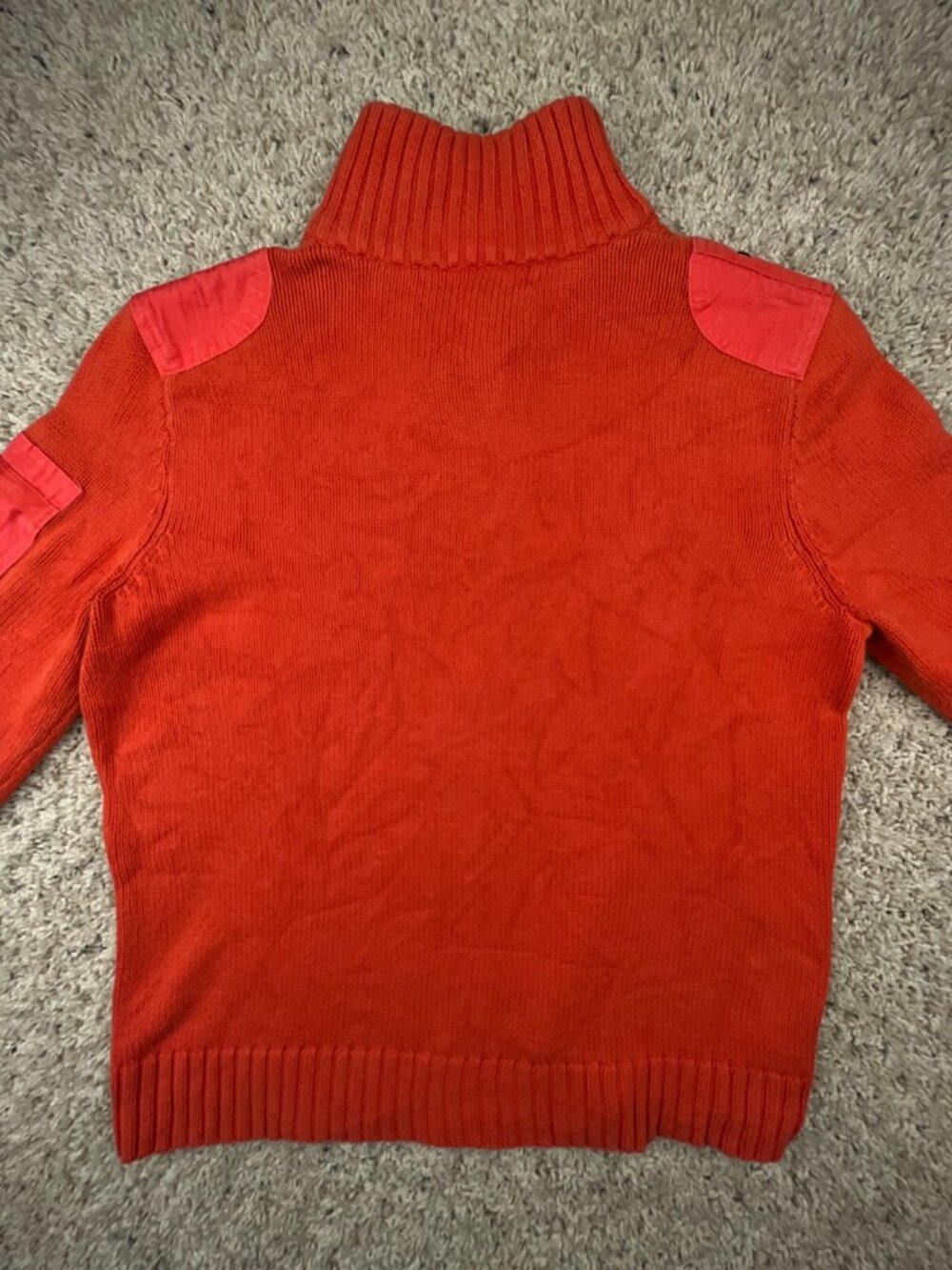 Lauren Ralph Lauren Women’s Sweater Orange Full Zip Medium Cotton Accents Knit - Picture 15 of 15